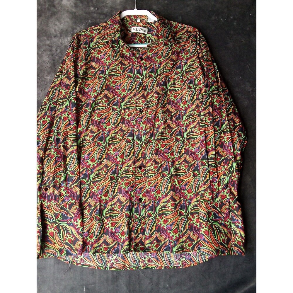 Mens Multicolor Paisley Menzggg Button Up Shirt 18 (34/35)